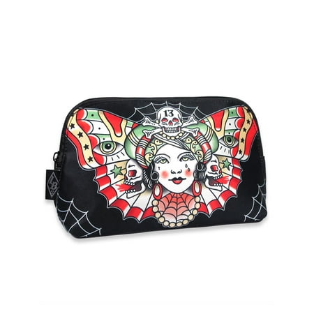 Liquorbrand Gypsy Butterfly Tattoo Design Cosmetic Makeup Shave Pouch Travel