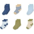 thumbnail image 6 of Touched by Nature Baby Boy Organic Cotton Socks, Boy Stripes, 12-24 Months, 6 of 7