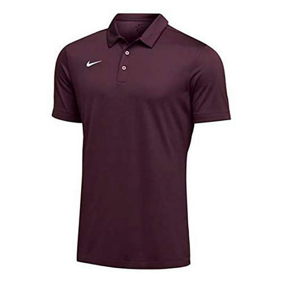 Nike Mens Dri-FIT Short Sleeve Polo Shirt (Dark Maroon, Large)