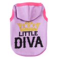 thumbnail image 2 of Pet Sweatshirt Crown Pattern Windproof Soft Texture Pet Dog Cotton Hoodie Outfit for Winter, 2 of 8