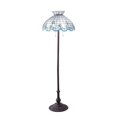 thumbnail image 3 of Meyda Tiffany 110423 62 Inch High Roseborder Floor Lamp Blue/White  Mahogany Bronze Finish, 3 of 7