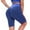 Blue, variant on Summer Plus Size Yoga Shorts for Womens 2025 Elastic High Waist European And Oversized Honeycomb Yoga Capris
