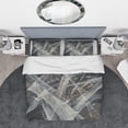 thumbnail image 3 of Designart 'Abstract Glacial Black and White Painting' Geometric Duvet Cover Set, 3 of 4
