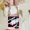 thumbnail image 2 of Samsung Galaxy Z Flip 6 Case with Strap Wrist Handbag Design Shockproof [Built in Screen Protector] Heavy Duty Ultra-Thin Protective Cover Samsung Z Flip 6 for Women Girl, Pink, 2 of 10