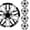 Black / Silver, variant on BDK (4-Pack Premium 15"" Wheel Rim Cover Hubcaps OEM Style Replacement Snap On Car Truck SUV Hub Cap - 15 Inch Set, KT-1008-15_df