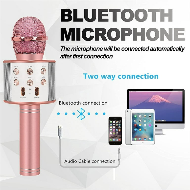 K1 téléphone mobile Bluetooth sans fil Mini Microphone karaoké