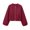 Wine, variant on Women's Solid Color Loose Short Bomber Jacket Casual Fashion Long Sleeve Outerwear Beige M