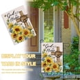 thumbnail image 4 of Christian God Bless Our Home Decorative Garden Flag, Religious Spring Summer Easter Cross Sunflower Yard Outside Decorations, Inspirational Fall Autumn Burlap Outdoor Small Home Decor 12.5x18, 4 of 6
