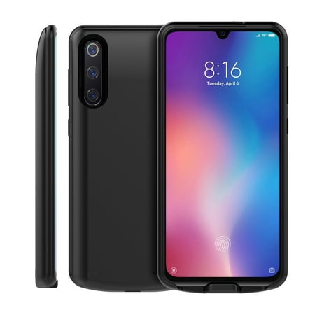 NOGIS For Xiaomi Mi 9 SE 5000mAh Battery Charger Case Extended Battery Backup Power Protective Cover Back Case (Black)