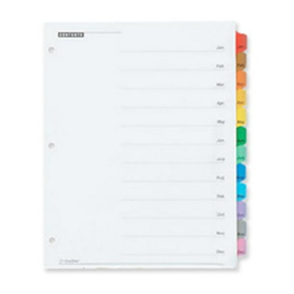 Cardinal Brands- Inc  One Step Index System- Monthly- Jan-Dec- 12-Tab- Multicolor