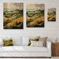 thumbnail image 4 of Designart "Yellow And Green Pastoral Bold horizon VII" Countryside Print on Natural Pine Wood, 4 of 5