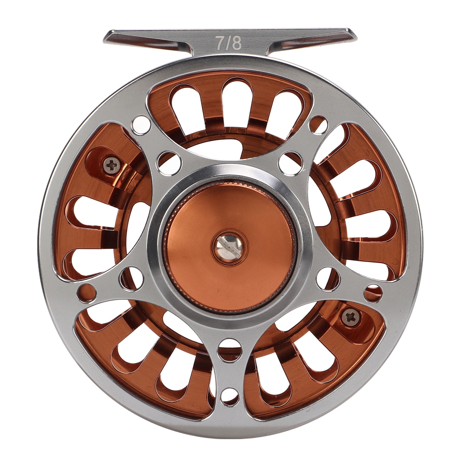 NFTIGB Fly Fishing Reel 7/8 Machining CNC Front Wheel 3 Bearings Oxidation Treatment Outdoor Fishing Accessories Metal Spool Lightweight Smooth Drag System for Freshwater Saltwater (4.33 in / 11 cm)