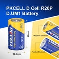 thumbnail image 2 of 12PCS D Battery D Cell,R20P R20 D UM1 Zinc Chloride Battery, 2 of 5