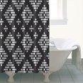 thumbnail image 4 of Black Geometric Diamond Dot Pattern Shower Curtain 72"x72" ,Bathroom Decorative Shower Curtains Set with 12 Hooks,Modern Waterproof Washable Shower Curtain, 4 of 6