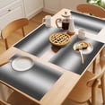 thumbnail image 5 of Black Grey Ombre Placemats Set of 8 Contemporary Abstract Gradient Place Mats Indoor Wipeable Table Mats Washable Cloth Dining Table Placemats for Kitchen Holiday Party Home Decor 13x19 Inch, 5 of 9