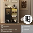 thumbnail image 4 of Redlife Coffee Bar Cabinet for Home Liquor, Bar Cabinet, Liquor Cabinet, LED Home Mini Bar Cabinet for Liquor, Buffet Cabinet with Storage, Kitchen Storage Cabinet with LED Light, 4 of 9