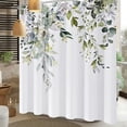 thumbnail image 6 of Shower Curtain,Shower Curtains for Bathroom Sage Green Eucalyptus Shower Curtains Watercolor Plant Green Leaf Shower Curtain Sets Plants Leaves Bathroom Shower Curtain 72"W x 72"L with Hooks, 6 of 6