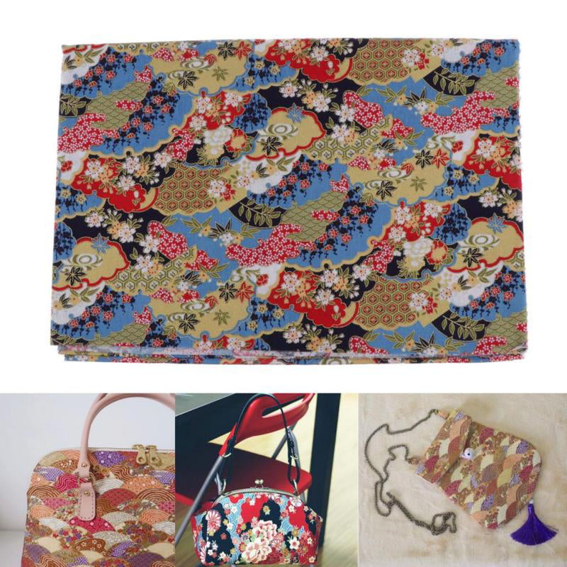Japanese Cotton Fabric Cloth Vintage Kimono Ocean Wave Pattern Table Cloth