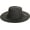Black, variant on Unisex Fold Up Hat - Flat Brimmed Cowboy Hat Crafted with Portable Fold-Up Design and Reinforced Brim and Handmade from The Leather, Black, Small