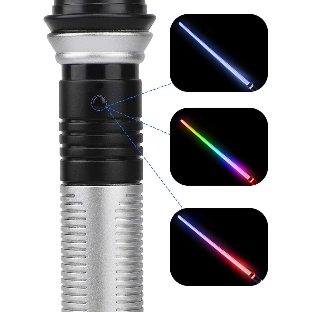 2 Led FX STAR WARS Lightsaber Light Saber Sword w/ Sound Color FX 2 Dual Sabers 