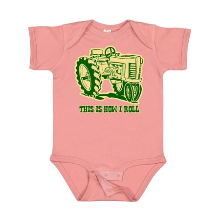 

Inktastic This is How I Roll Tractor GRN Gift Baby Boy or Baby Girl Bodysuit