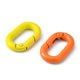 thumbnail image 3 of 10Pcs Spray Painted Alloy Spring Gate Rings Oval Ring Mixed Color 25x15.5x4mm inner diameter: 16x7.5mm, 3 of 6