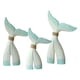 thumbnail image 3 of 3 piezas de estatua de cola de ballena de madera, figura decorativa, regalo coleccionable, animal Azul Blanco, 3 of 9