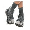 thumbnail image 3 of V-Toe Dark Grey Wool Casual or Hiking V-Toe Flip-Flop Tabi Big Toe Chaco Socks, 3 of 4