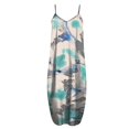 thumbnail image 5 of SMihono Robe Maxi Bohème d'Été pour Femmes Grande Taille Robe d'Été Imprimée Sans Manches Col Rond Aguichant Robe de Plage Décontractée Fluide Robe de Plage, 5 of 5