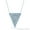 Light blue, variant on Upside-Down Open-Triangle Charm CZ Crystal Pave Pendant & Necklace in .925 Sterling Silver