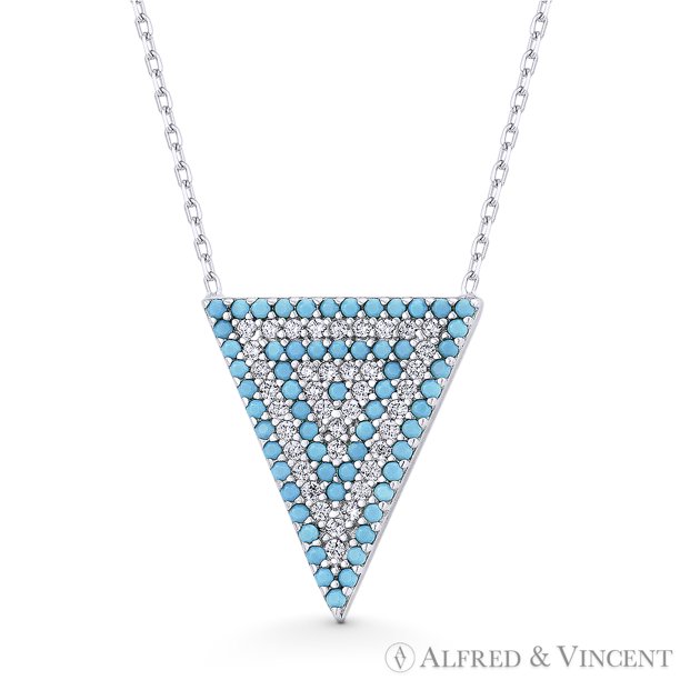 Alfred Vincent Upside Down Triangle Charm Cz Crystal Pave