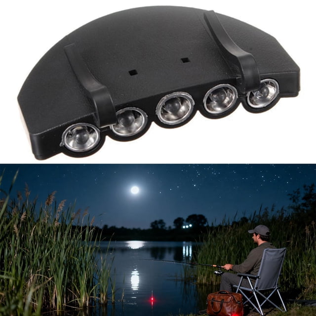 Linterna LED con clip para gorra, linterna portátil para sombrero, frontal para senderismo, pesca nocturna, trabajo manual, viajes.