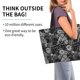 thumbnail image 2 of Balery Black Cats In A Garden Bolsa Tote Estilo Estético con Cremalleras, Bolsa de Hombro, Bolsa de Compras Grande y Plegable, 2 of 8