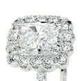 thumbnail image 3 of Edge Jewel 14K White Gold Plated Diamond Ring - 2.1 Ct VVS1/D Radiant Cut Lab Simulated Diamond Ring - Wedding Engagement Ring - Eternity Band for Her - Diamond Bridal Ring, 3 of 3