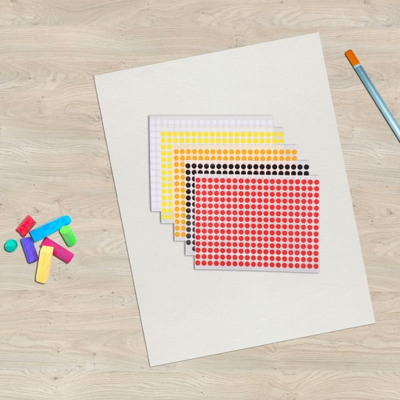 Luxshiny 10 Sheets Round Colored Dot Stickers Self-Adhesive Labels for Organizing, Coding, Sorting, and Sealing Tasks