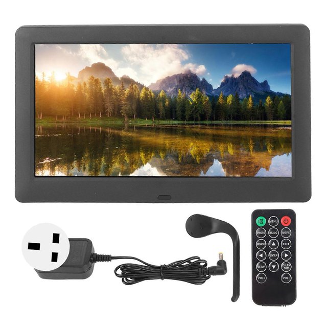 Digital Photo Frame 8 Inch HD IPS Music Video Playback Electronic Picture Frame with USB Storage Card Port 100?240V Plug