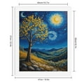 thumbnail image 2 of Paint By Numbers Kit for Adults Beginner - DIY Starry Night Landscape Tree Canvas Painting Kits for Adults, Frameless Paint By Number for Adults for Home Wall Decor 16x20 Inch, 2 of 7