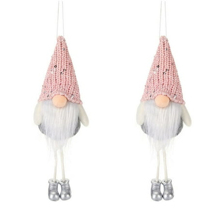 

Huilaibazo 2PCS Christmas Decoration Knitted Doll Pendant Creative Old Man Doll