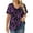 3072-Purple Floral Black, variant on CASSIE LIZ Womens Tops Plus Size Summer V Neck Shirts Fashion Short Sleeve Flowy Tee Loose Fit Tunics Fall Pleated Blouses Casual Swing Pullovers Solid/Tie Dye/Floral (XL-5XL)