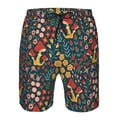 thumbnail image 4 of Kdxio Berries and Flowers Pattern Mens Casual Shorts - Drawstring Summer Beach Sports Shorts for Men, 4 of 9
