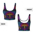 thumbnail image 6 of Sports Bras for Women Workout Tank Tops, Indian Mandalas Dragonfly Running Vest with Removable Cups, 6 of 7