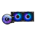 thumbnail image 2 of MSI MAG CORELIQUID A12 240 All-in-one CPU Liquid Cooler, 277 x 120 x 27mm Radiator, Dual 120mm ARGB Fans, Rotatable blockhead, 2 of 4