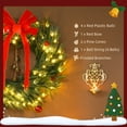 thumbnail image 5 of HOMCOM 36 Inch Christmas Wreath with 100 LED Lights, Prelit Christmas Wreath with 8 Modes, Frosted Branches and Ornaments for Indoor Outdoor, Green, 5 of 9