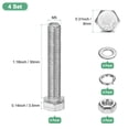 thumbnail image 3 of Uxcell 4-Pack Tornillo de Cabeza Hexagonal con Tuercas, Arandelas Planas y de Bloqueo M5x30mm, 3 of 6