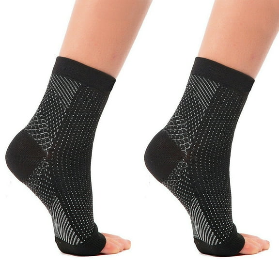 FYCONE Compression Socks Ankle Brace - Relieves Achilles Tendonitis, Joint Pain Plantar Fasciitis Sock with Foot Arch Support Reduces Swelling & Heel Spur Pain Injury