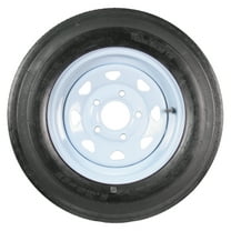 eCustomrim Trailer Tire On Rim 5.30-12 530-12 5.30 x 12 12" Load Range C Tire 5 Lug White