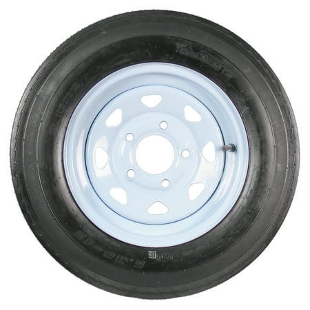 2-Pack Trailer Tire On Rim 5.30-12 12 in. Load C 5 Lug White Spoke Wheel Sansujyuku sansujyuku.com