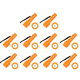 thumbnail image 1 of Linterna Buceo LED Impermeable 400 Lm Antorcha Subacuática Naranja, 1 of 8