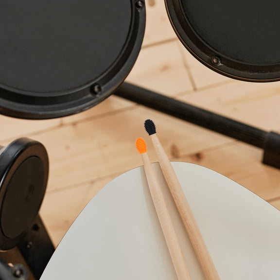 HOOWIFFY Silicone Drumstick Covers Noise Dampening Protectors Assorted Colors for Drummers and Percussionists