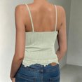 thumbnail image 5 of MYAOYINo Boundaries Womens Lace Trim Cami Ribbed Spaghetti Strap V-Neck Tank Top, 5 of 6